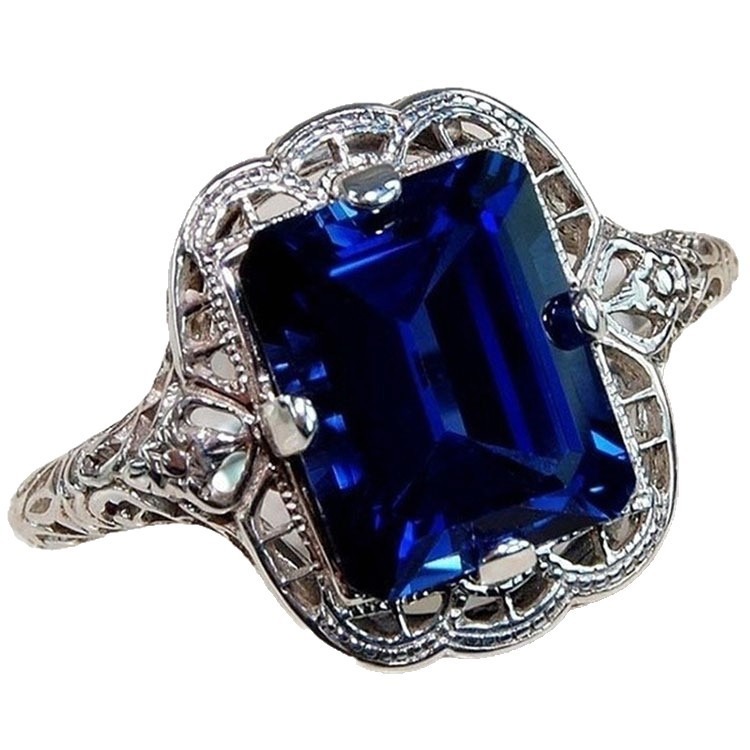 Vintage Filigree S925 Silver Art Deco Statement Ring