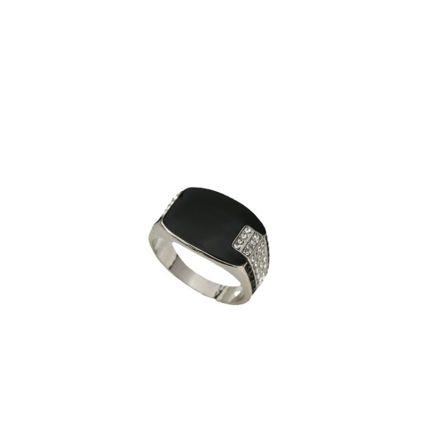 18K Gold Black Onyx Signet Ring | Classic Geometric Men’s Ring