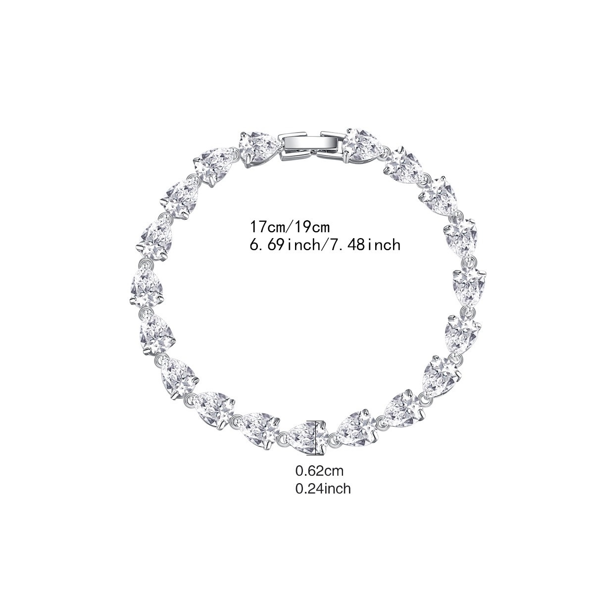 Moissanite Sterling Silver Bracelet｜Full-Circle Diamond Shine for Wrist Elegance（Free Shopping）