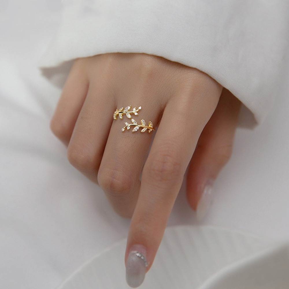 Vine Starburst 18K Gold Diamond Open Ring｜Natural Texture for Finger Elegance（Free shipping on orders of two or more items）