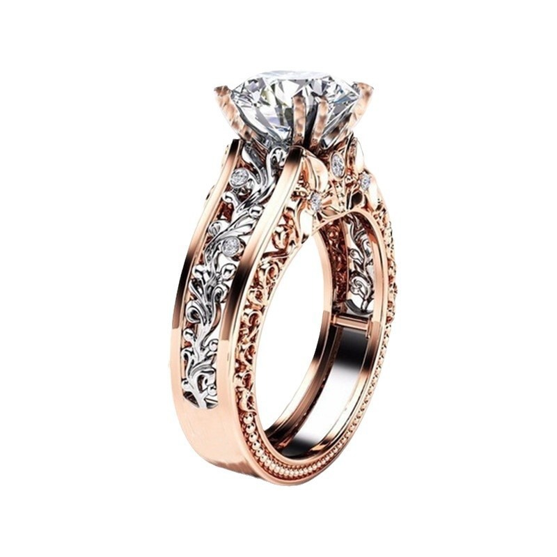 Eternal Devotion Two-Tone Couple Ring Set｜Masculine Strength & Feminine Elegance in One Pair