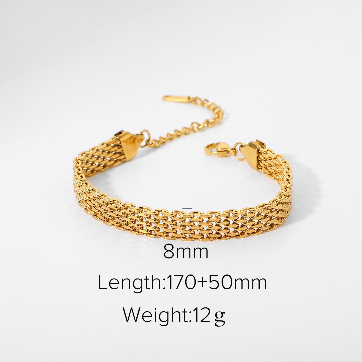Gilded Weave Two-Tone Braided Texture Bracelet