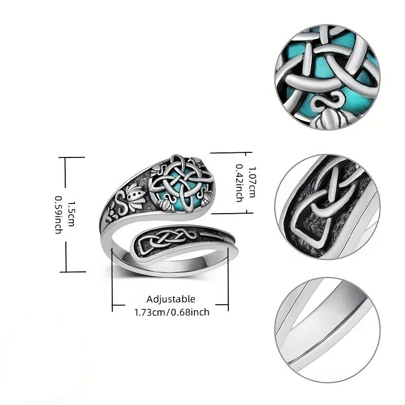 Celtic Witch’s Ward S925 Sterling Silver Protection Ring