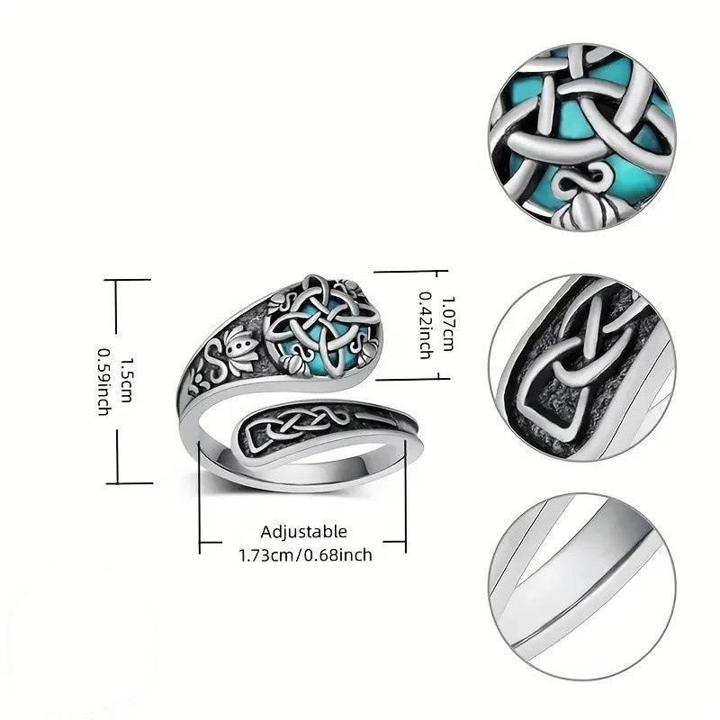 Celtic Witch’s Ward S925 Sterling Silver Protection Ring