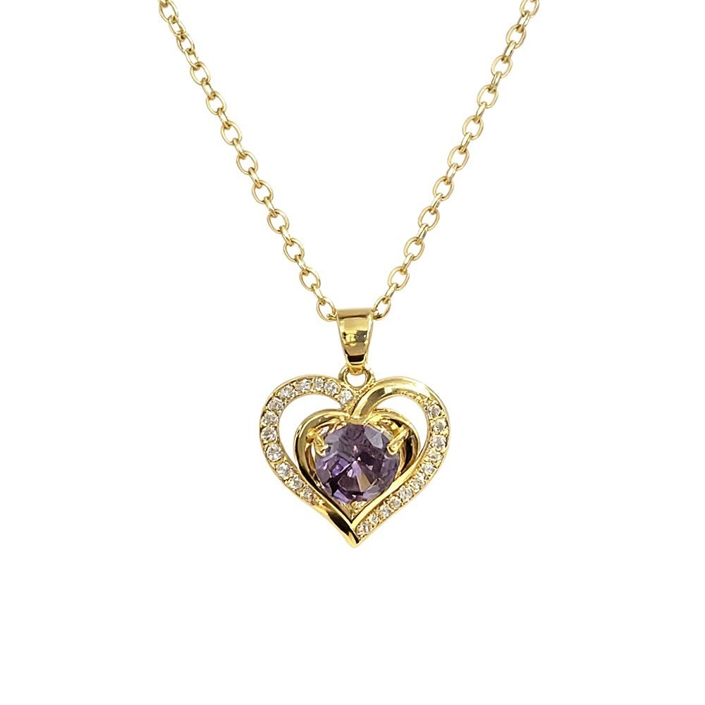 Heart of the Ocean Dream 18K Gold Ocean Heart Gemstone Necklace
