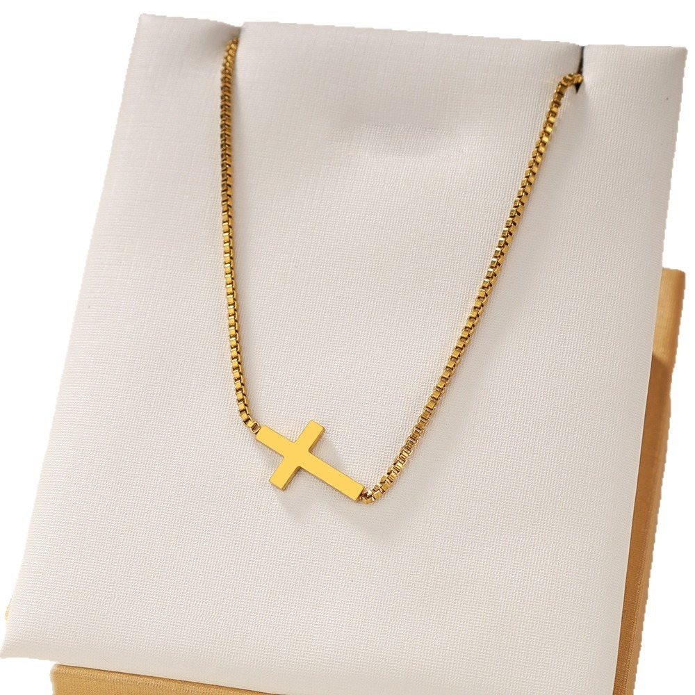 Minimal Faith Stainless Steel Simple Cross Necklace