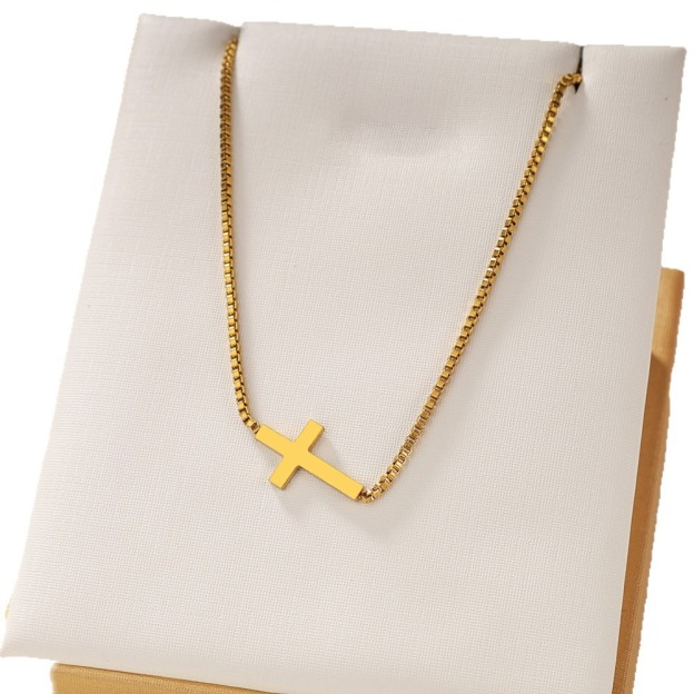 Minimal Faith Stainless Steel Simple Cross Necklace