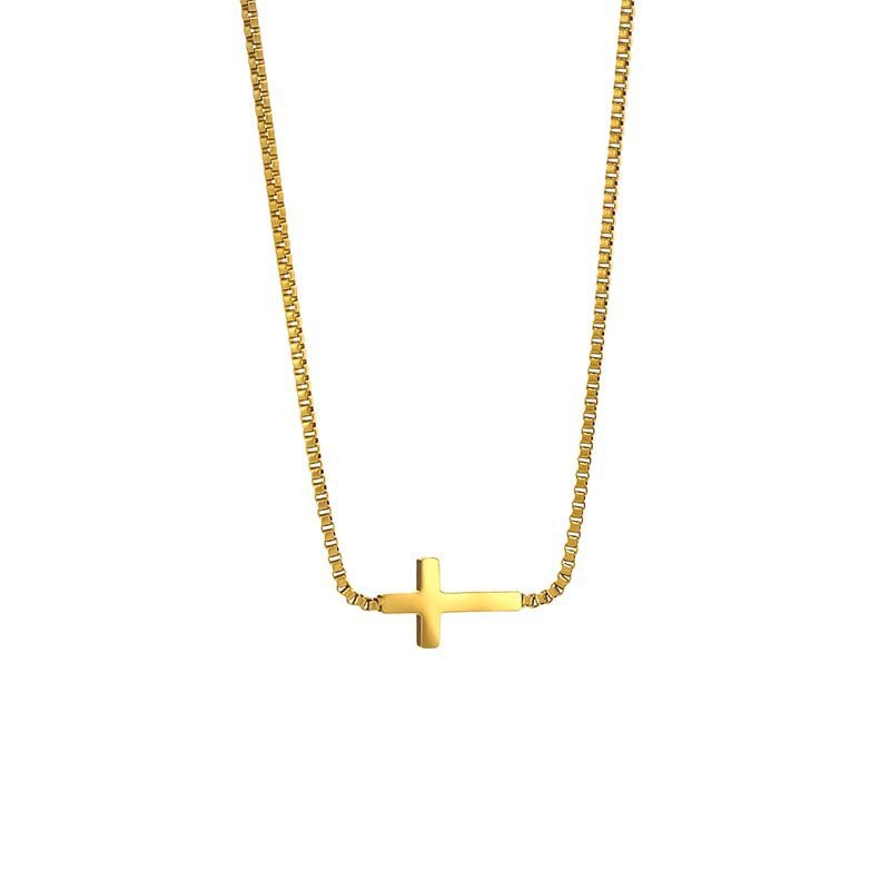 Minimal Faith Stainless Steel Simple Cross Necklace