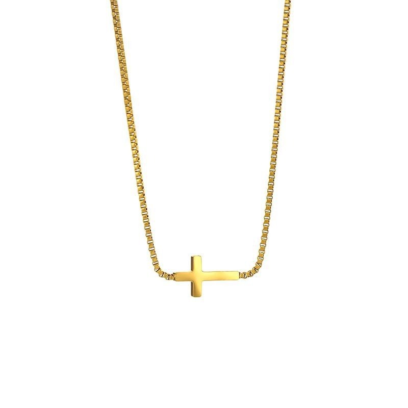 Minimal Faith Stainless Steel Simple Cross Necklace
