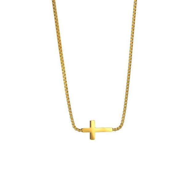 Minimal Faith Stainless Steel Simple Cross Necklace