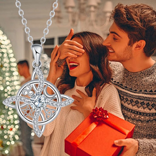 Celestial Four Elements S925 Sterling Silver Amulet Necklace