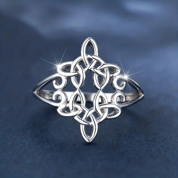 Celtic Witches' Knot Protection S925 Silver Ring