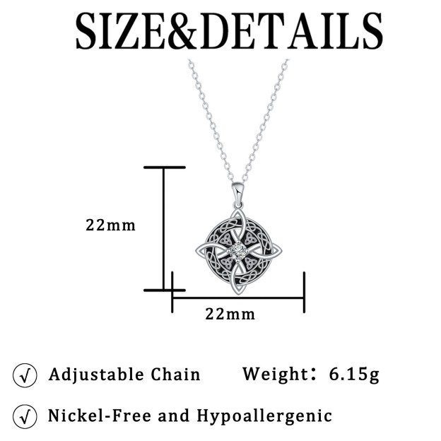 Celtic Witches' Knot Protection S925 Silver Necklace