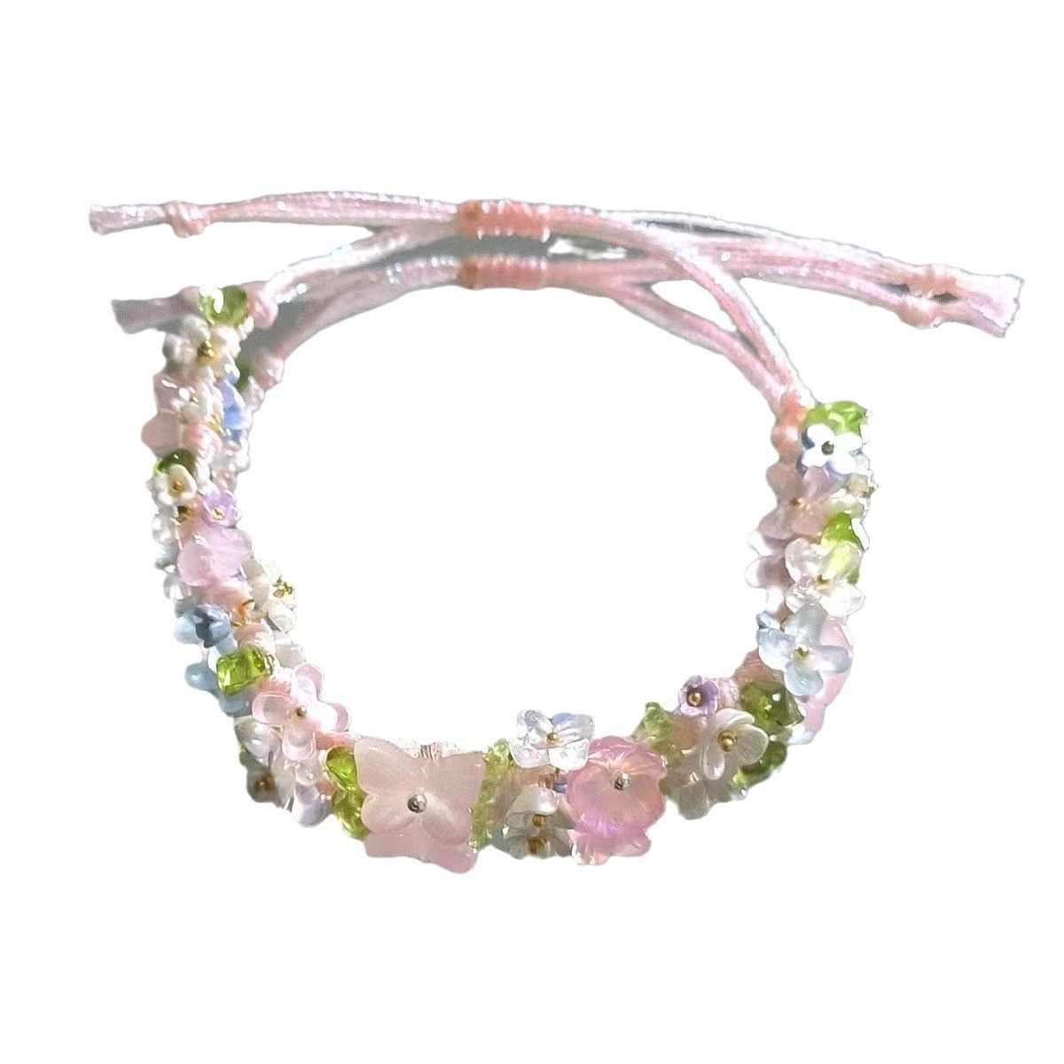 Lucky Clover 18K Gold Gemstone Tennis Bracelet