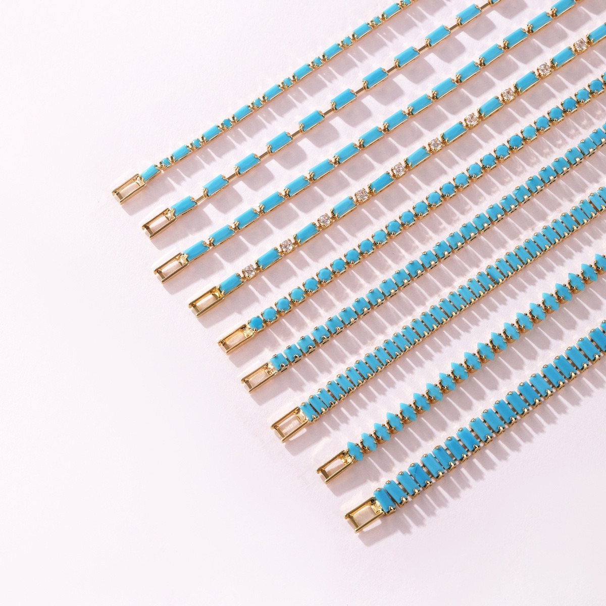 Turquoise Breeze Natural Baguette Turquoise Tennis Bracelet