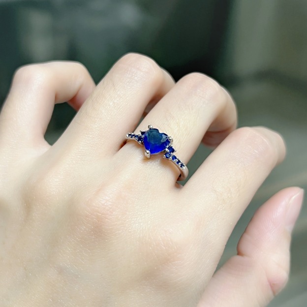 Heart of Color S925 Sterling Silver Heart Gemstone Ring
