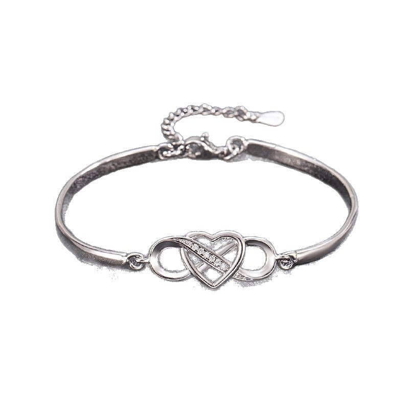 Infinite Heart Trio-Tone Infinity & Heart Bracelet