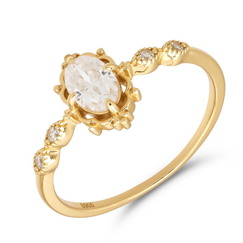 S925 Sterling Silver 18K Gold-Plated Vintage Carved Ring｜Courtly Texture for Finger Tenderness