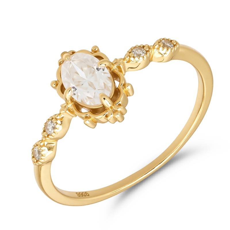 S925 Sterling Silver 18K Gold-Plated Vintage Carved Ring｜Courtly Texture for Finger Tenderness