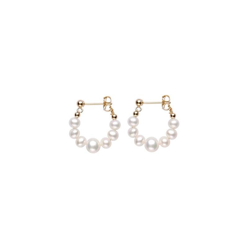 Gilded Elegance Pearl Square Stud Earrings｜Vintage Grace for Your Ears（2PSC）
