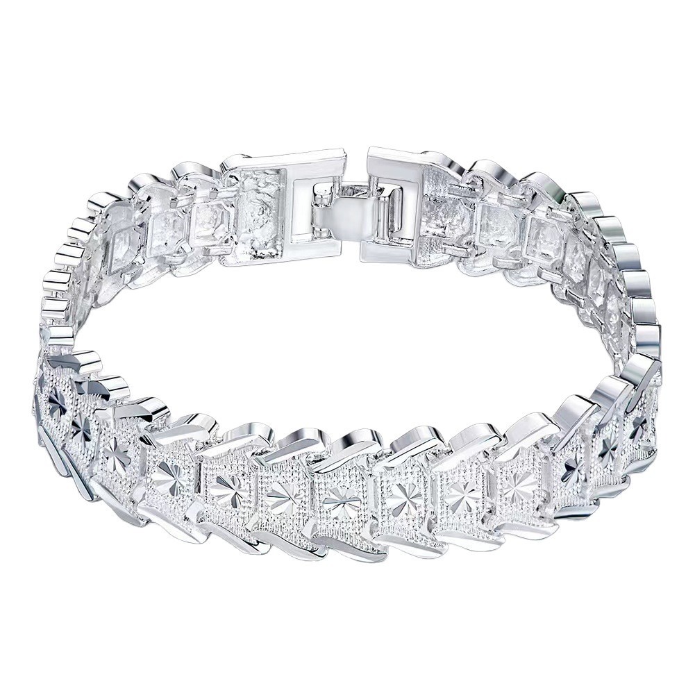 S925 Sterling Silver Paved Diamond Bracelet｜Luxe Texture for Your Wrist
