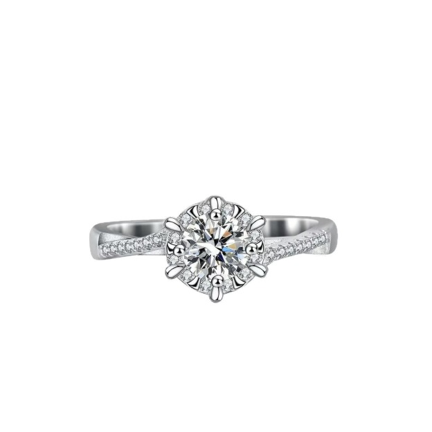 Starlight Vow S925 Sterling Silver Couple Open Rings