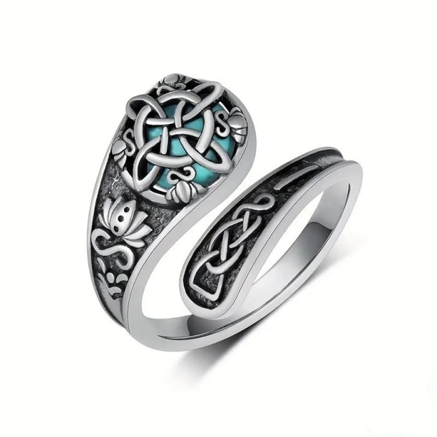 Celtic Witch’s Ward S925 Sterling Silver Protection Ring