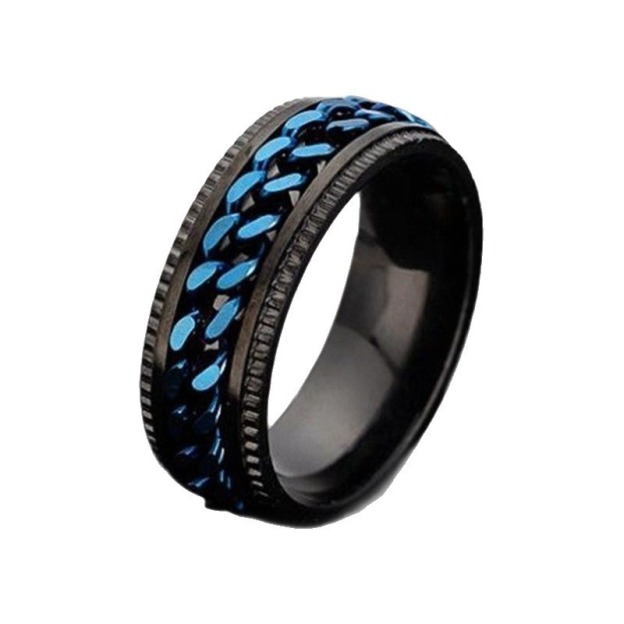 Spin Chain Calm Rotatable Anxiety Relief Ring Fingertip Healing with Subtle Sophistication