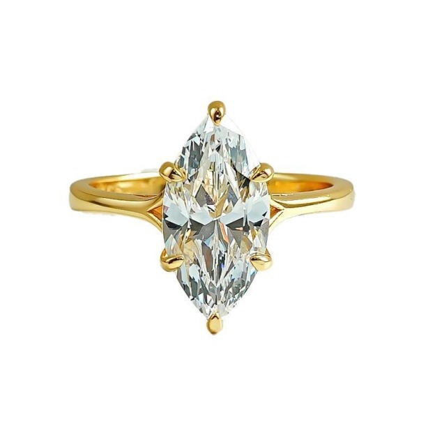 Stardust Marquise S925 Sterling Silver Six-Prong Ring