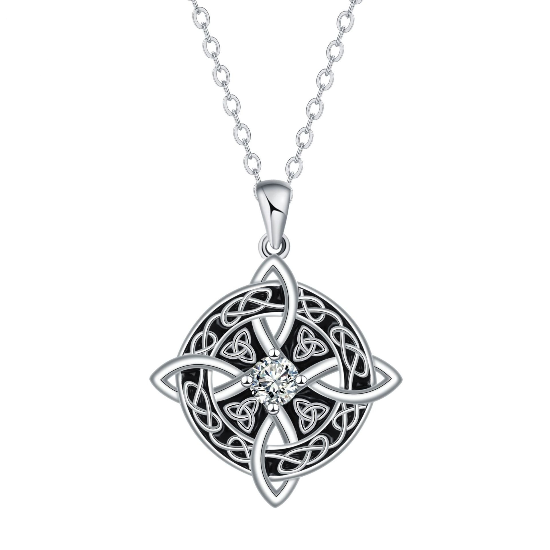 Celtic Witches' Knot Protection S925 Silver Necklace