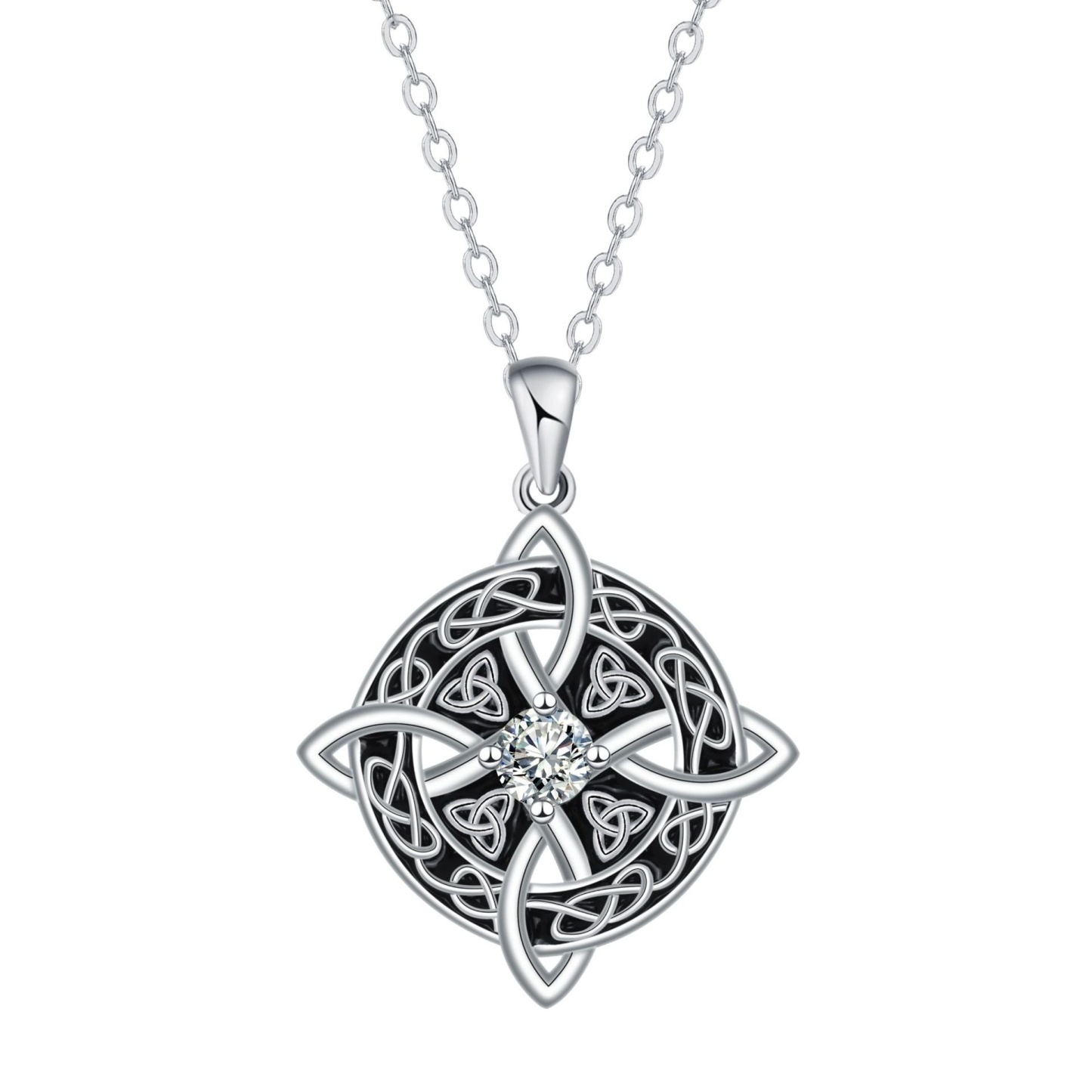 Celtic Witches' Knot Protection S925 Silver Necklace