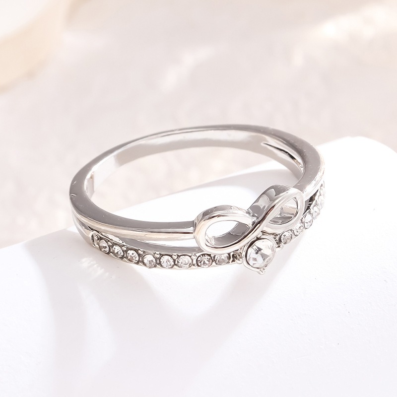 Eternal Promise Three-Tone Infinity Pave Open Ring