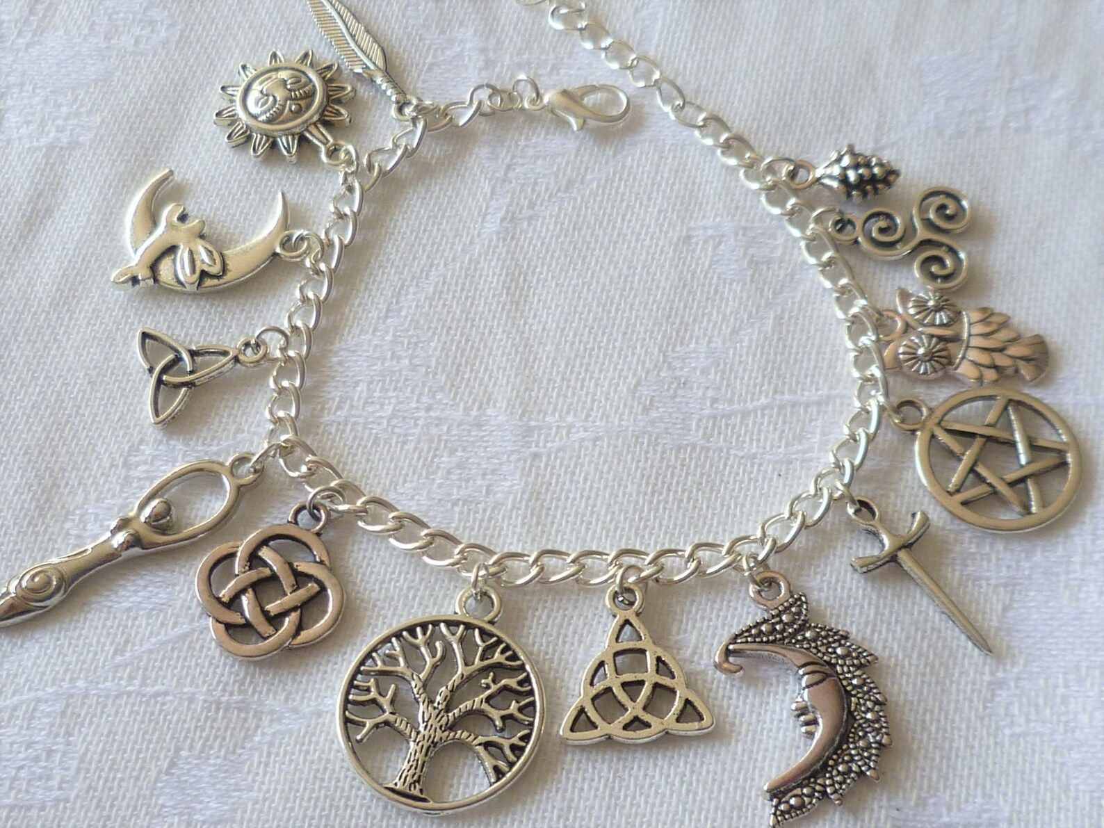 S925 Sterling Silver Celtic Charm Bracelet Anklet