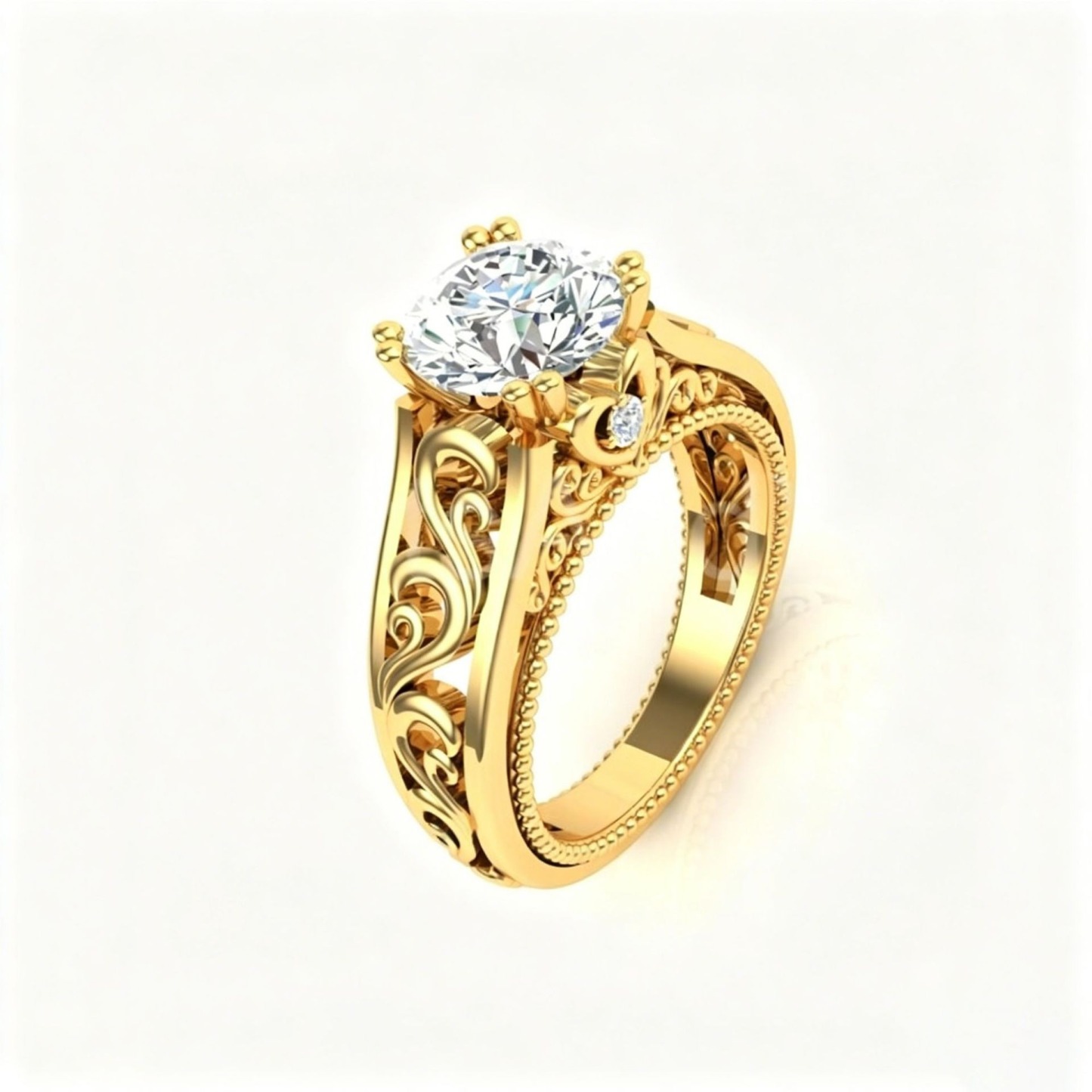 Sterling Silver Victorian Vintage Filigree Scroll Ring