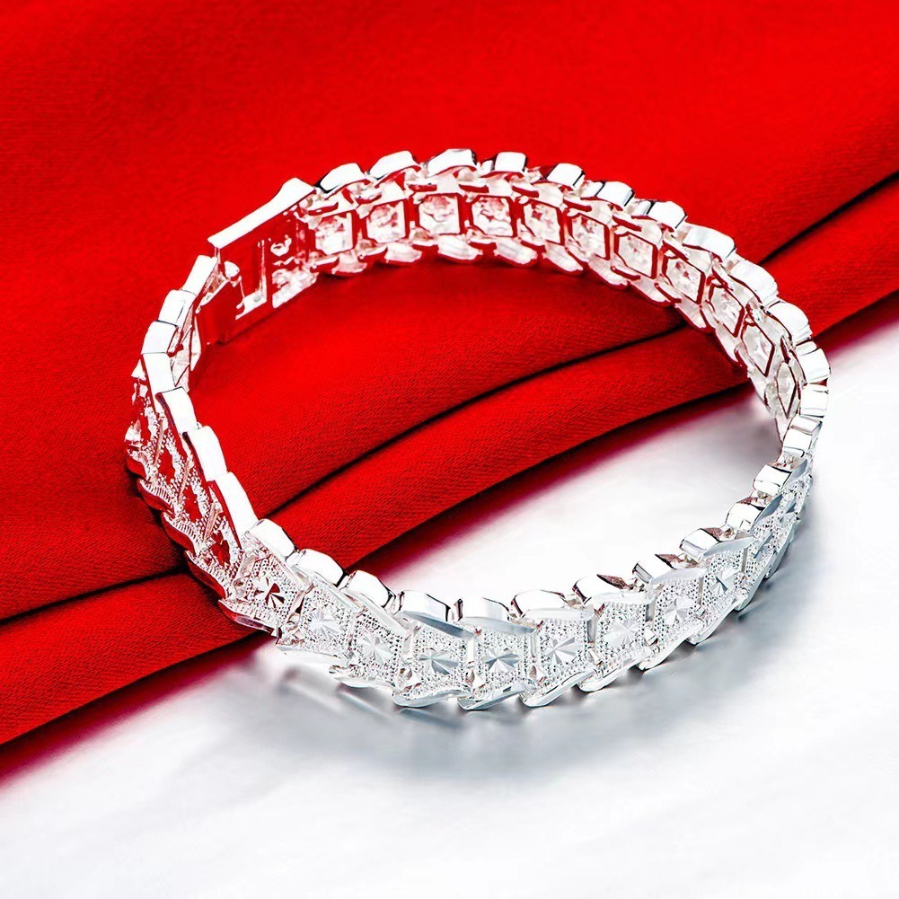 S925 Sterling Silver Paved Diamond Bracelet｜Luxe Texture for Your Wrist