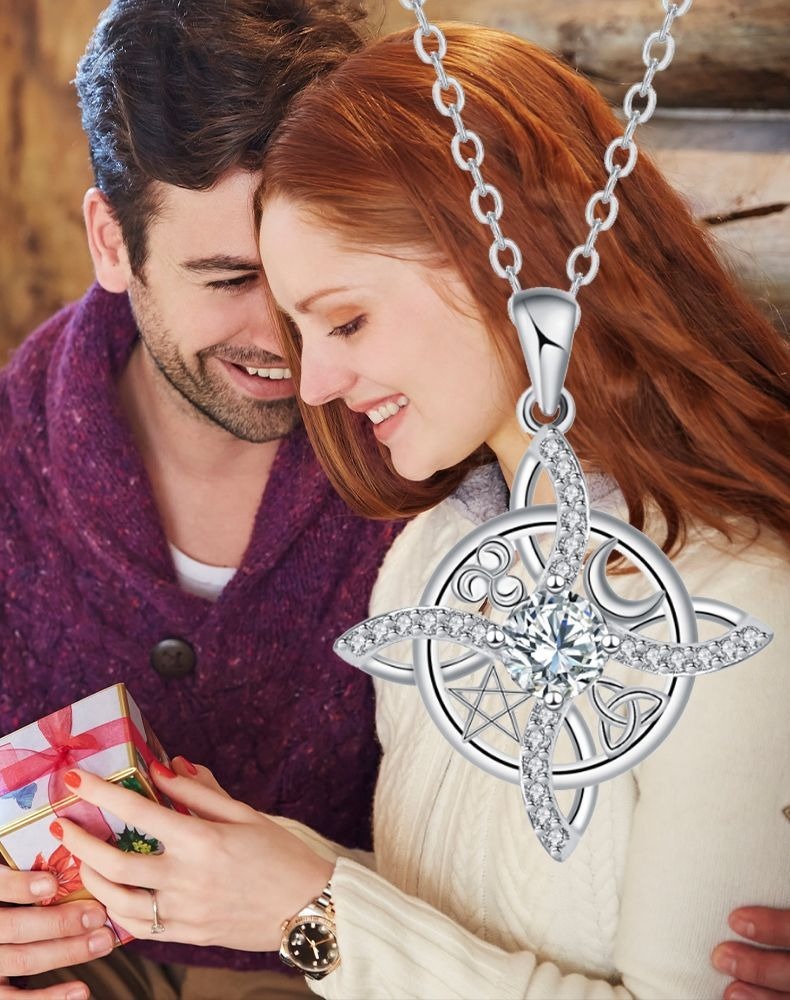 Celestial Four Elements S925 Sterling Silver Amulet Necklace