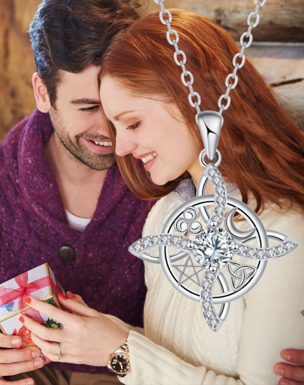 Celestial Four Elements S925 Sterling Silver Amulet Necklace