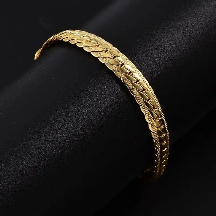 Double-Sided Woven Herringbone Bracelet