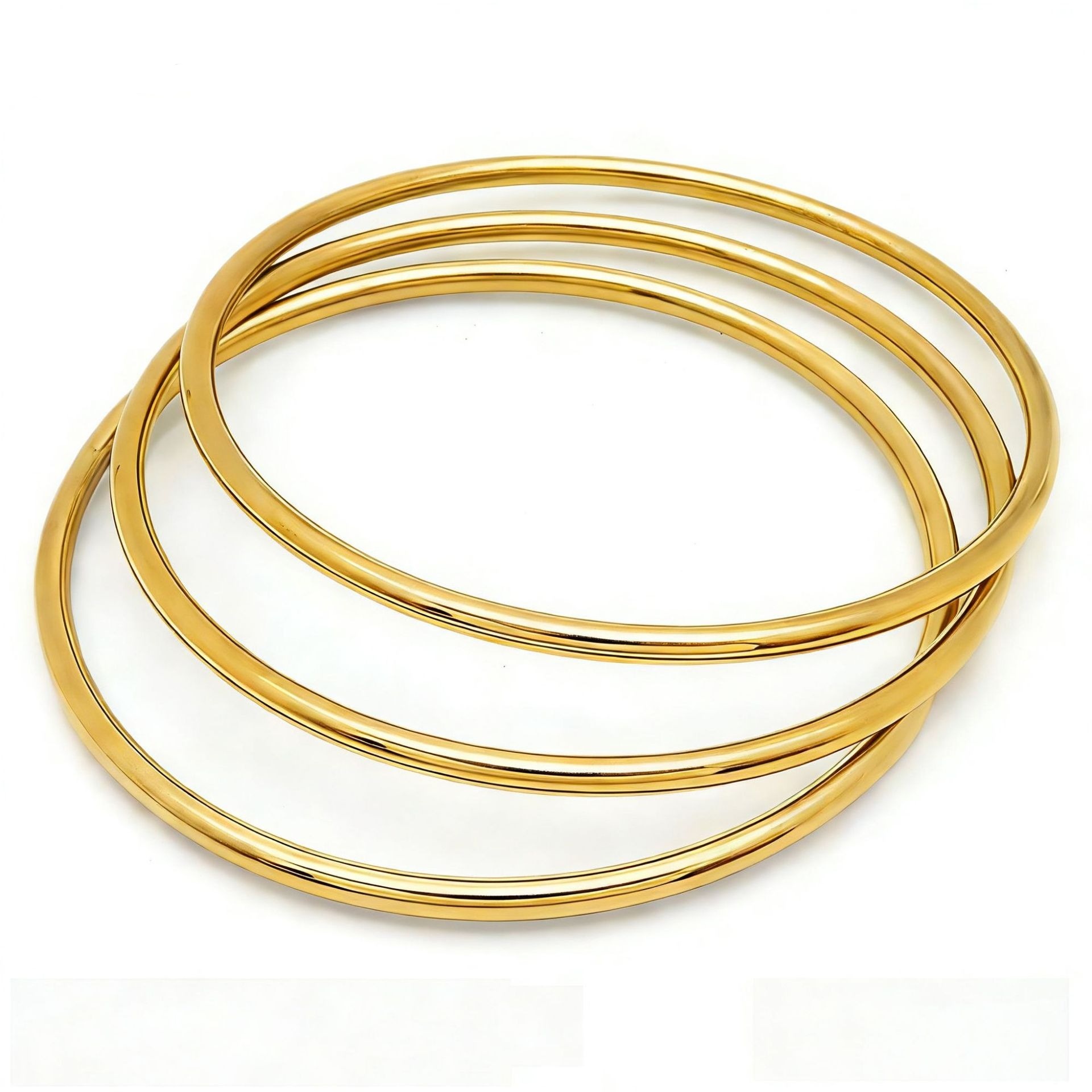 Minimalist Thin Gold Bangle Bracelet