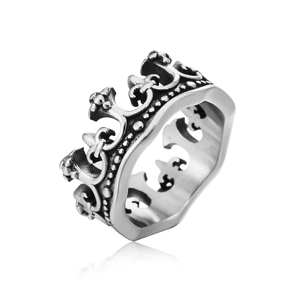 Vintage Fleur-de-lis Crown Ring