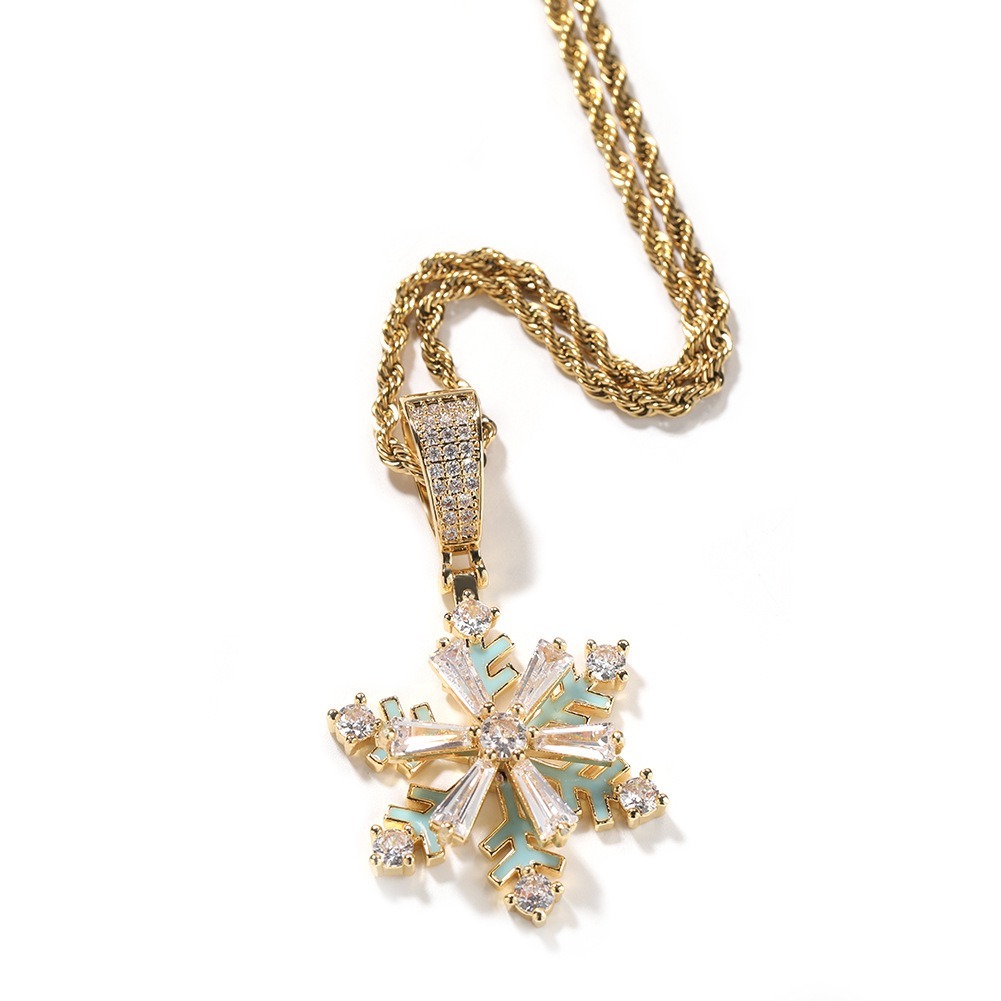 Glow-in-the-Dark Rotating Snowflake Necklace | Shine by Day, Glow by Night