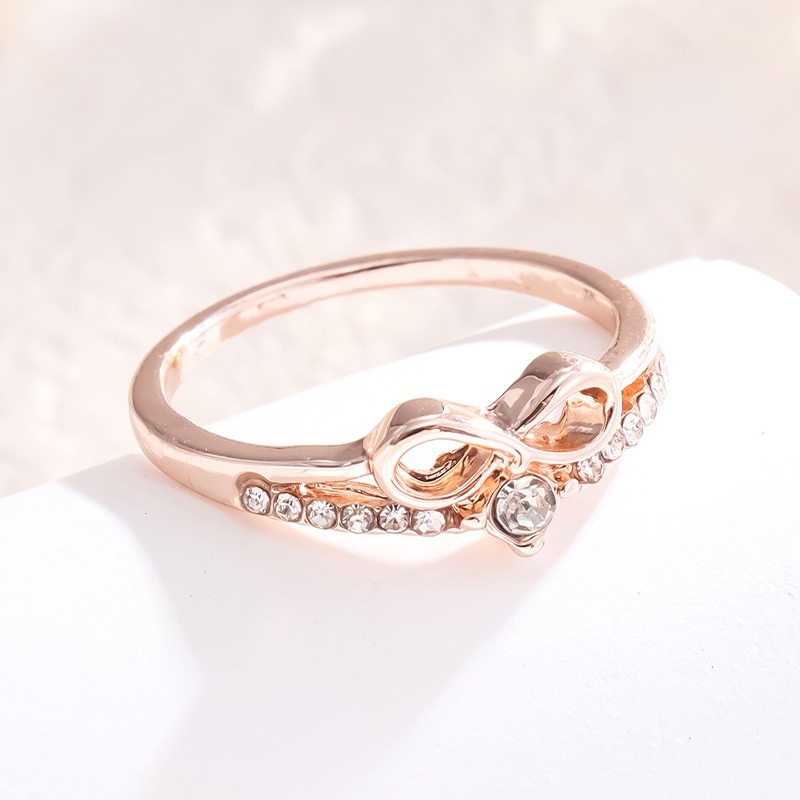 Eternal Promise Three-Tone Infinity Pave Open Ring