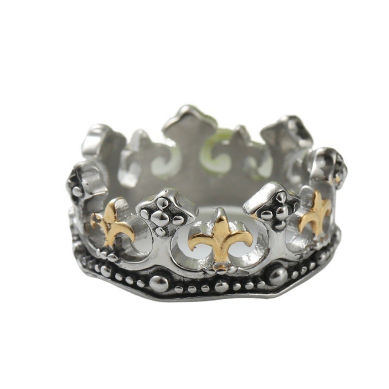 Vintage Fleur-de-lis Crown Ring