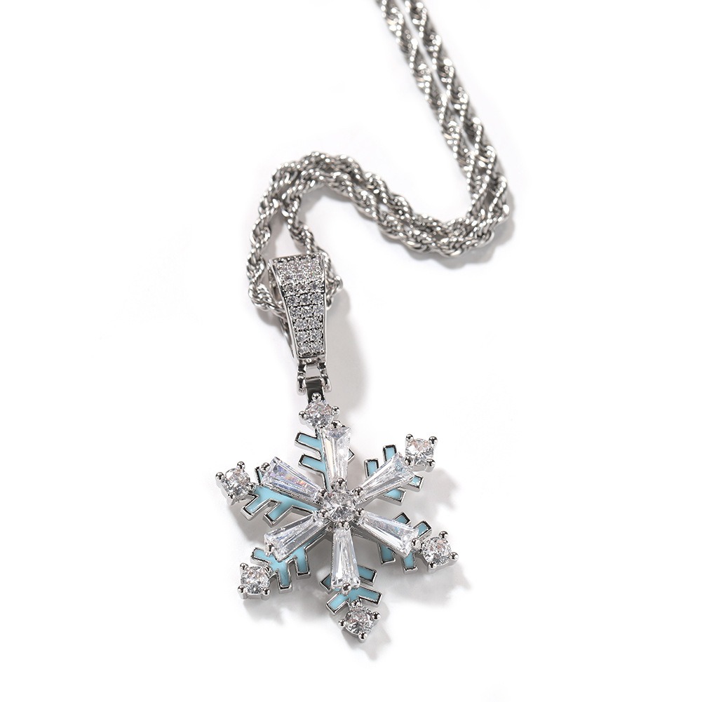 Glow-in-the-Dark Rotating Snowflake Necklace | Shine by Day, Glow by Night