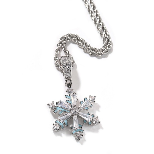Glow-in-the-Dark Rotating Snowflake Necklace | Shine by Day, Glow by Night