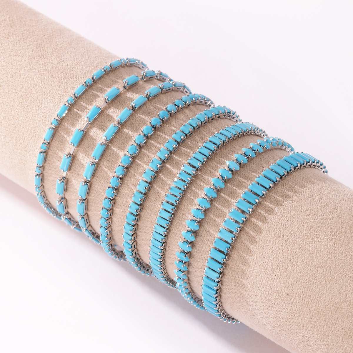 Turquoise Breeze Natural Baguette Turquoise Tennis Bracelet