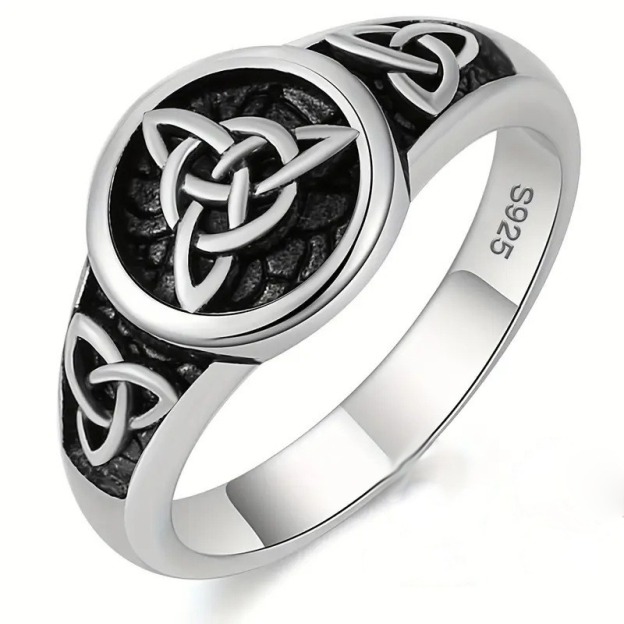 Witch Protection Sterling Silver Ring | Celtic Guardian Knot · Diamond & Plain Styles