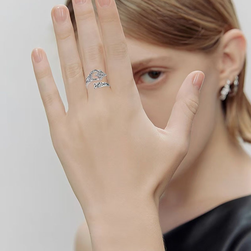 Witch’s Knot S925 Silver Celtic Knot Protection Ring｜Hollowed Tangled Mystic Guardian