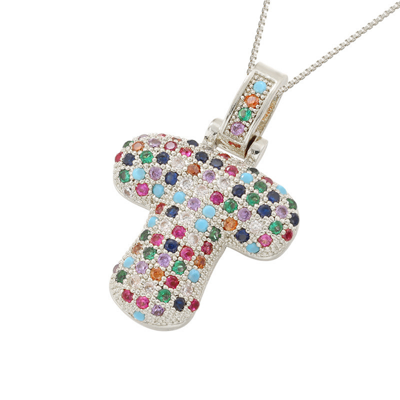 26 Letters Full-Diamond Colorful Necklace