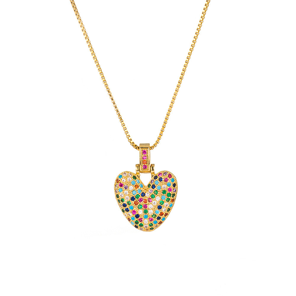 26 Letters Full-Diamond Colorful Necklace